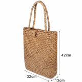 Women Handbag Summer Beach Bag Rattan Woven Straw Large Totes Bohemia