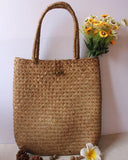 Women Handbag Summer Beach Bag Rattan Woven Straw Large Totes Bohemia