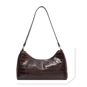 Retro Armpit Shoulder Bag Chain Handbag Crocodile Leather Purse