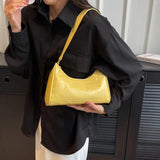 Retro Armpit Shoulder Bag Chain Handbag Crocodile Leather Purse