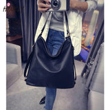 Women Artificial Leather Shoulder Bag Big Handbag Totes Hobos