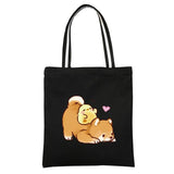 Shiba Inu Dog Shoulder Bag Canvas Handbag Tote Large Capacity Shopping Bag