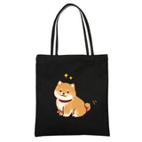 Shiba Inu Dog Shoulder Bag Canvas Handbag Tote Large Capacity Shopping Bag