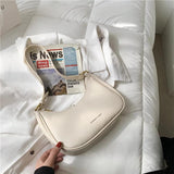 Small PU Leather Shoulder Bag for Women, Casual Vintage Underarm Handbag