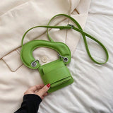 PU Leather Crossbody Bag for Women Short Straps Summer Shoulder Totes