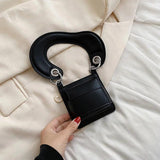 PU Leather Crossbody Bag for Women Short Straps Summer Shoulder Totes