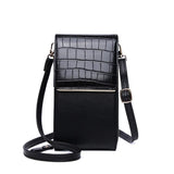 Stone Pattern Cellphone Bag Crossbody Bag For Women PU Leather Large Capacity