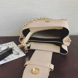 Women's PU Leather Shoulder Bag Chain Bucket Handbag Messenger Bag