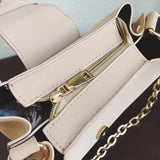 Women's PU Leather Shoulder Bag Chain Bucket Handbag Messenger Bag