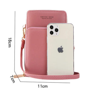Women Crossbody Cellphone Bag Touch Screen PVC Handbag Wallet