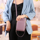Women Crossbody Cellphone Bag Touch Screen PVC Handbag Wallet