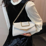 Snake Pattern Shoulder Bag Chain Crossbody Handbag Flap