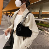 Lady Plush Armpit Bag Autumn Winter Shoulder Bags Women Handbags Shopping Bag