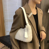 Lady Plush Armpit Bag Autumn Winter Shoulder Bags Women Handbags Shopping Bag