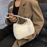 Lady Plush Armpit Bag Autumn Winter Shoulder Bags Women Handbags Shopping Bag