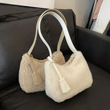 Lady Plush Armpit Bag Autumn Winter Shoulder Bags Women Handbags Shopping Bag