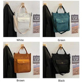 Striped Corduroy Bag Lightweight Shoulder Bag Large Capacity Messenger Bag