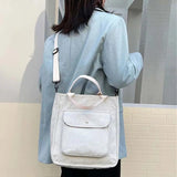 Striped Corduroy Bag Lightweight Shoulder Bag Large Capacity Messenger Bag