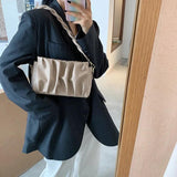 Pleated Ruched Shoulder Bag Chain Cross Body Flap Bag