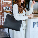 Women's PU Leather Shoulder Bag Big Capacity Tote Bag