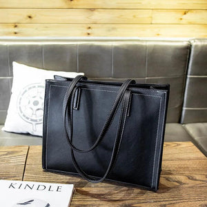 Women's PU Leather Shoulder Bag Big Capacity Tote Bag