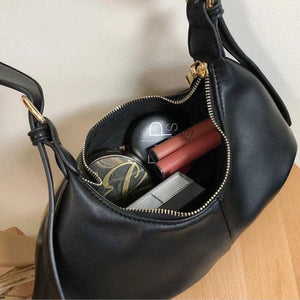 Shoulder Bags Women PU Leather Handbags Zipper Vintage Hobos Soft