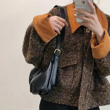 Shoulder Bags Women PU Leather Handbags Zipper Vintage Hobos Soft