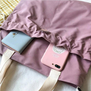 Shoulder Bags Women Solid Harajuku Retro Students Preppy