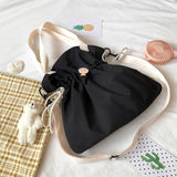 Shoulder Bags Women Solid Harajuku Retro Students Preppy