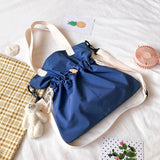 Shoulder Bags Women Solid Harajuku Retro Students Preppy