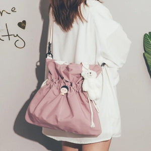 Shoulder Bags Women Solid Harajuku Retro Students Preppy