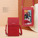 Vintage Women's Crossbody Bag PU Leather Touch Screen Wallet