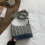 Vintage Woven Shoulder Bag for Women High Handbag Lady Crosbody