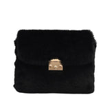 Women Shoulder Bag Plush High Female Faux Fur Chain Bag
