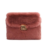 Women Shoulder Bag Plush High Female Faux Fur Chain Bag