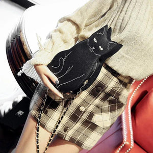Cat Style Chain Shoulder Bag for Young Girl Casual Women Purses