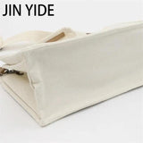 Women's Canvas Shoulder Bag Handbag Multi-Pocket Tote Bag