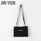 Women's Canvas Shoulder Bag Handbag Multi-Pocket Tote Bag