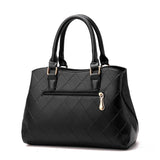 PU Leather Solid Shoulder Handbag Casual Mom Bag