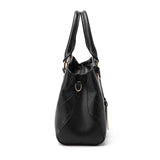 PU Leather Solid Shoulder Handbag Casual Mom Bag