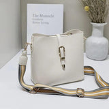 Multi-colors Women Shoulder Bags Adjusted Crossbody Big Capacity PU Bucket Bag