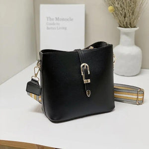 Multi-colors Women Shoulder Bags Adjusted Crossbody Big Capacity PU Bucket Bag