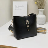 Multi-colors Women Shoulder Bags Adjusted Crossbody Big Capacity PU Bucket Bag