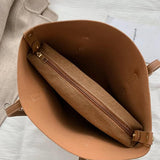 Shoulder Bags Women Retro Zipper Handbags Daily PU Leather Large Capacity Tote