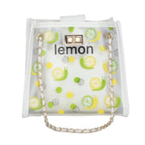 2-piece Women Fruit Handbag Transparent Beach Summer Shoulder Messenger Bags
