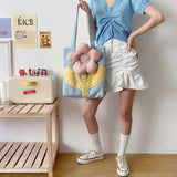 Floral Shoulder Bag Women Large Crossbody Tote Shopping Bag Girls