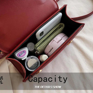 Shoulder Bags Bow Retro Cover PU Mini Bag Vintage Flap All-match OL for Females