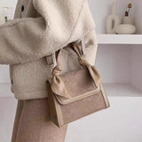 Shoulder Bags Bow Retro Cover PU Mini Bag Vintage Flap All-match OL for Females