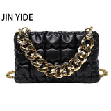 Thick Chain Small Green Crossbody Shoulder Bag