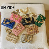 Thick Chain Small Green Crossbody Shoulder Bag